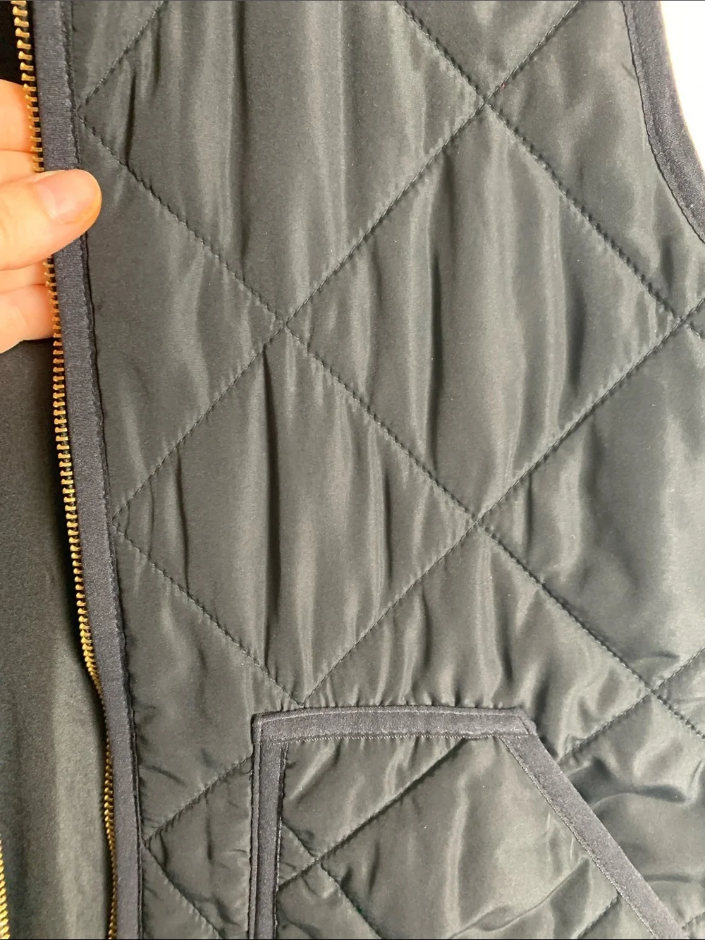 J. Crew Quilted Vest in Charcoal